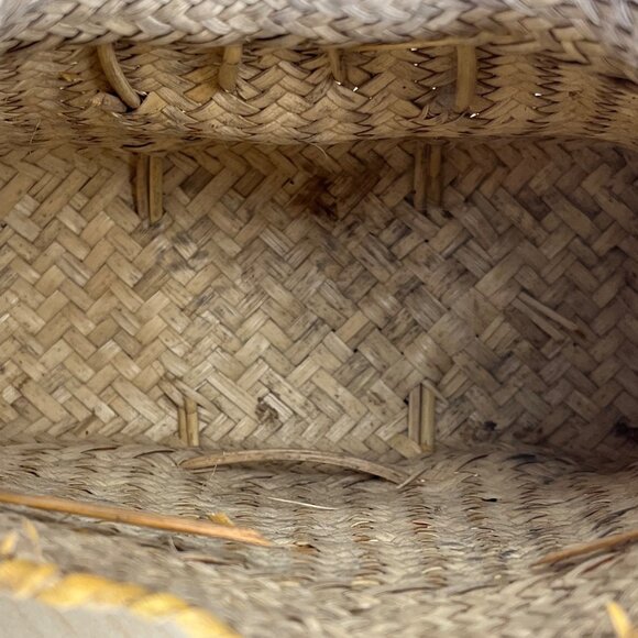 Vintage Handcrafted Philipines Natural Woven Straw Pasikin Basktet Size S - Picture 8 of 9
